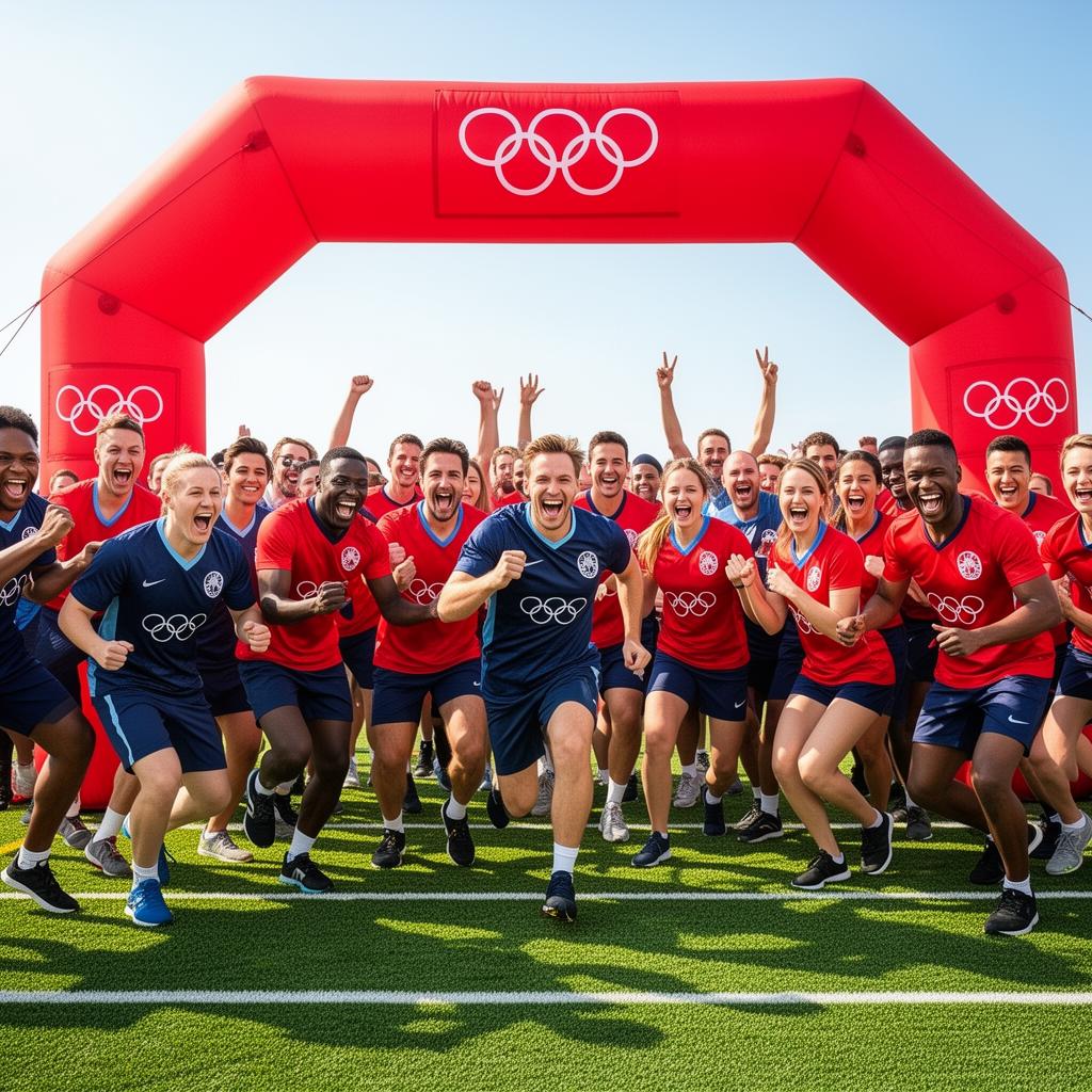 Almost Olympics team event in action